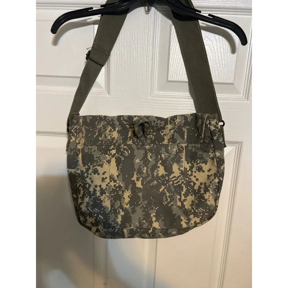 Unbranded‎ Digital Camo Canvas Messenger Bag Grey Tan Military Tactical Satchel